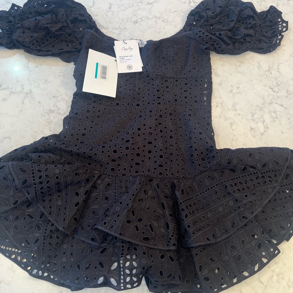 Charo Ruiz Ibiza Dress. Brand new with tags never worn black eyelet.